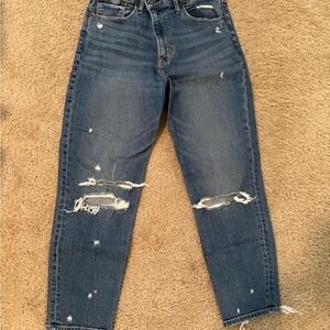 Abercrombie High-Rise Distressed Blue Women’s Jeans
